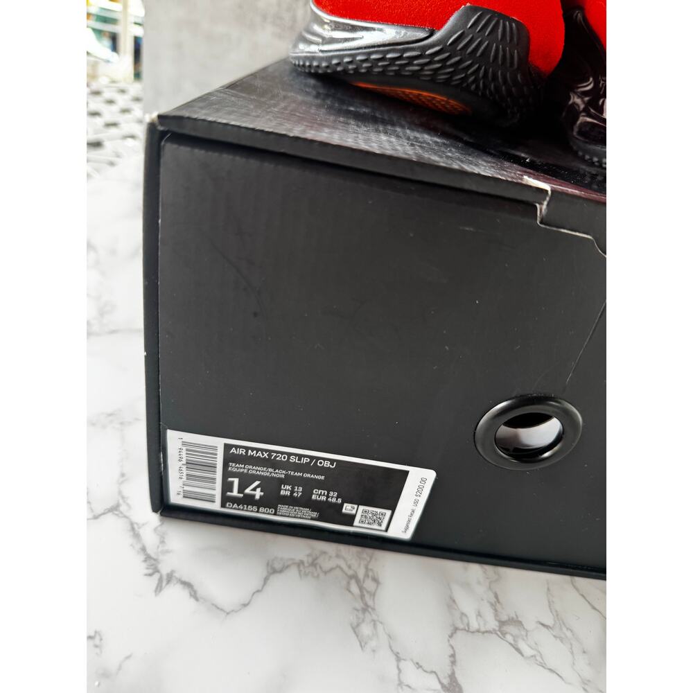 Nike Air Max 720 OBJ Slip Team Orange Sneakers Mens 14 DA4155-800 - Picture 11 of 11